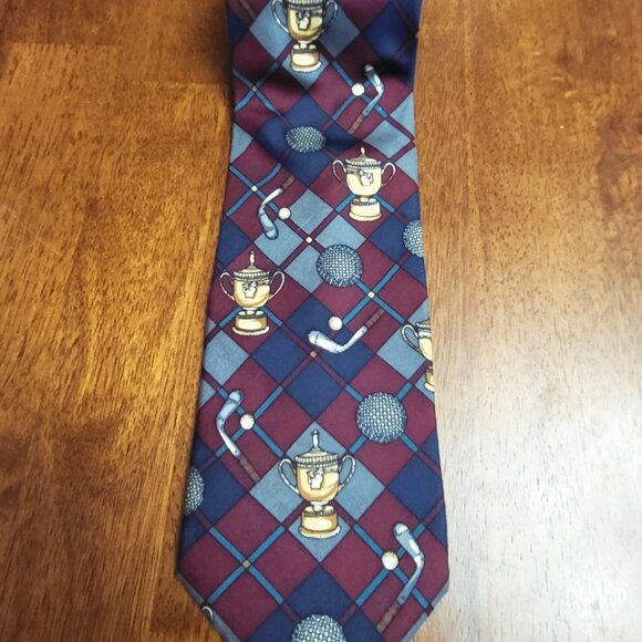 Hathaway Golf ~ Silk Necktie ~ Excellent Condition - Picture 3 of 6